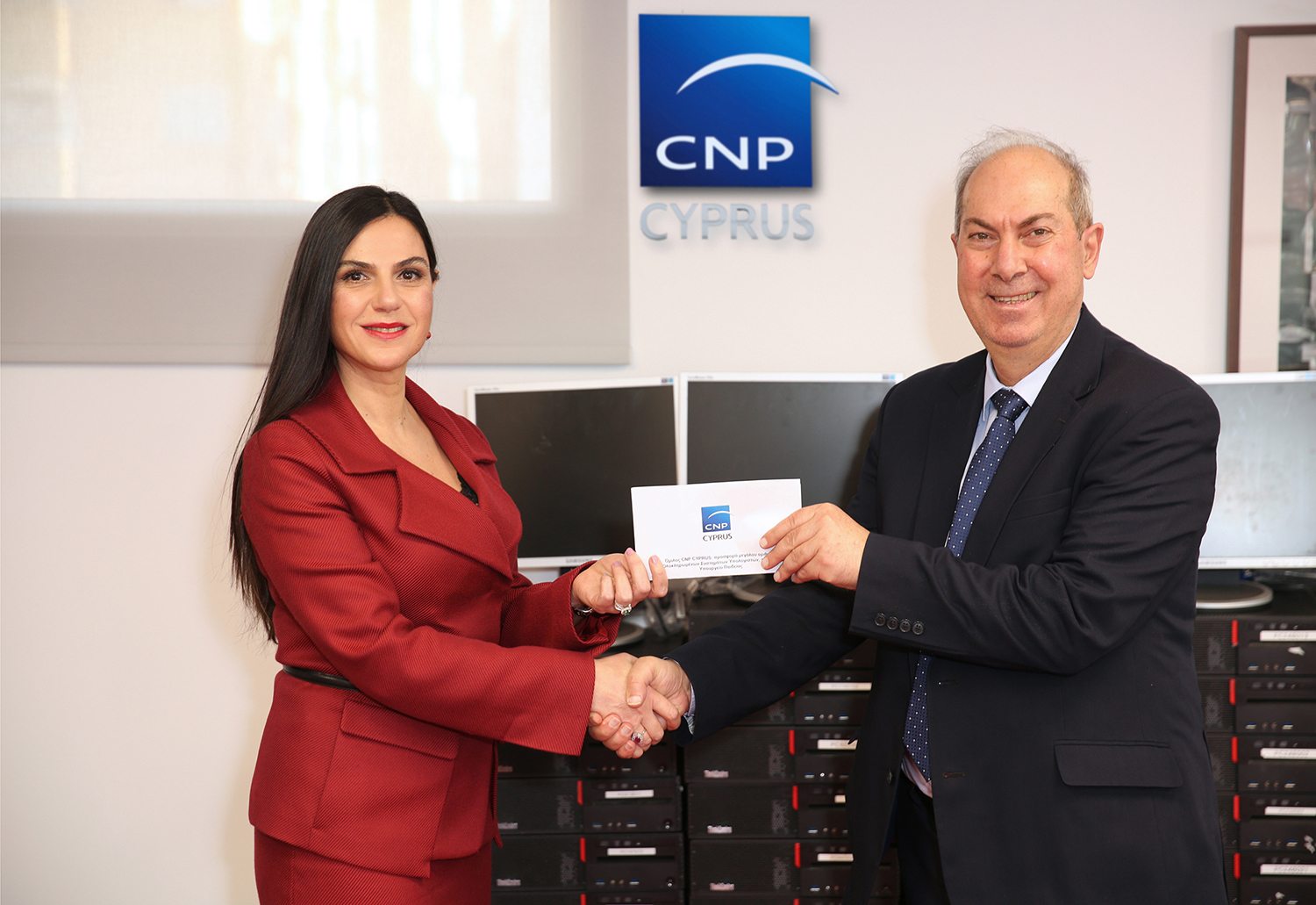 CNP CYPRUS Group: offer of a large number of Complete Computer Systems, to the Ministry of Education